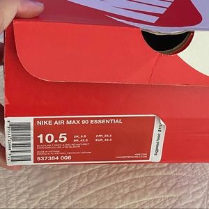 Nike AirMax 90 Essential Black and Infra-Red